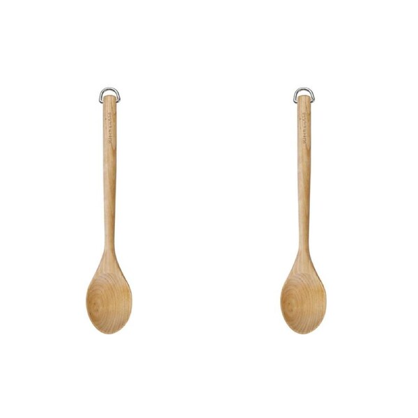 2PK KitchenAid Birchwood Cooking Spoon Durable Natural Wooden Kitchen Utensil