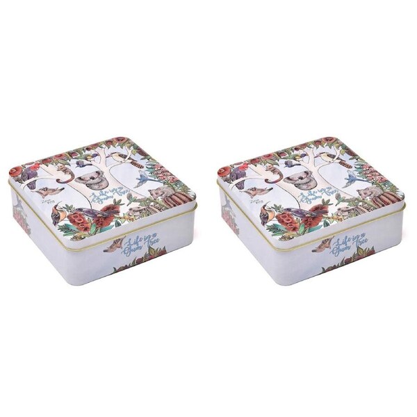 2PK Banksia Red Life in a Gumtree Australia Decorative Tin w/Caramel Fudge 200g