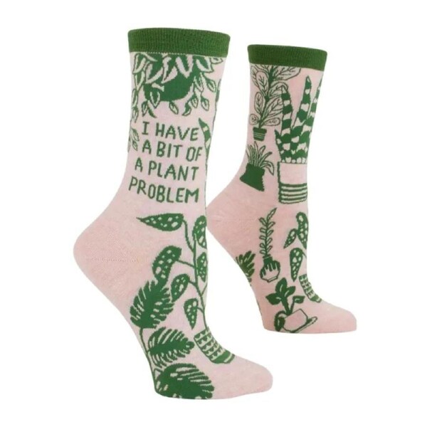 Blue Q Womens Crew Socks - I Have A Bit Of A Plant Problem