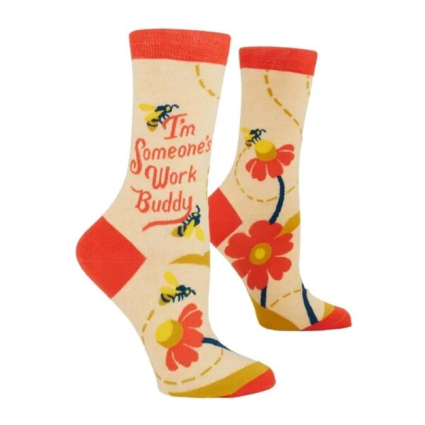 Blue Q Womens Crew Socks - I'm Someone's Work Buddy