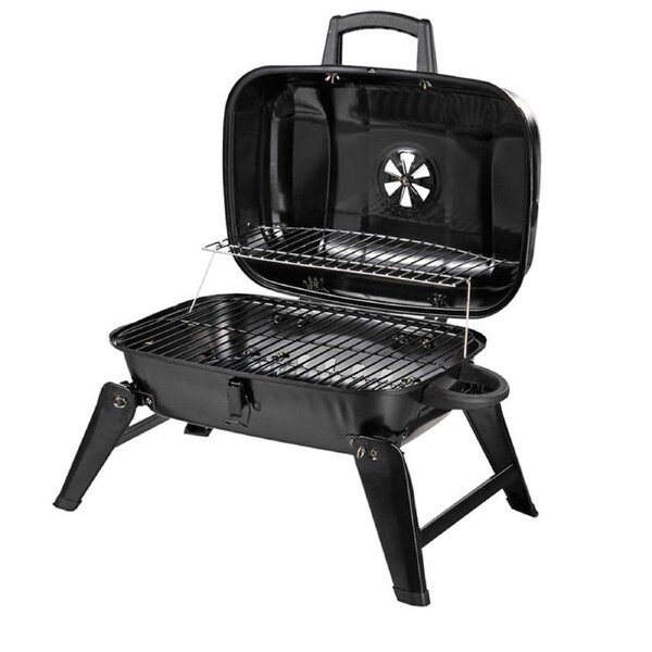 Portable Charcoal Grill – Mini BBQ Grill - Compact Tabletop Charcoal Grill for Camping, Outdoor Cooking, Folding Camping Grill for Picnics, Tailgating, Backyard Grilling