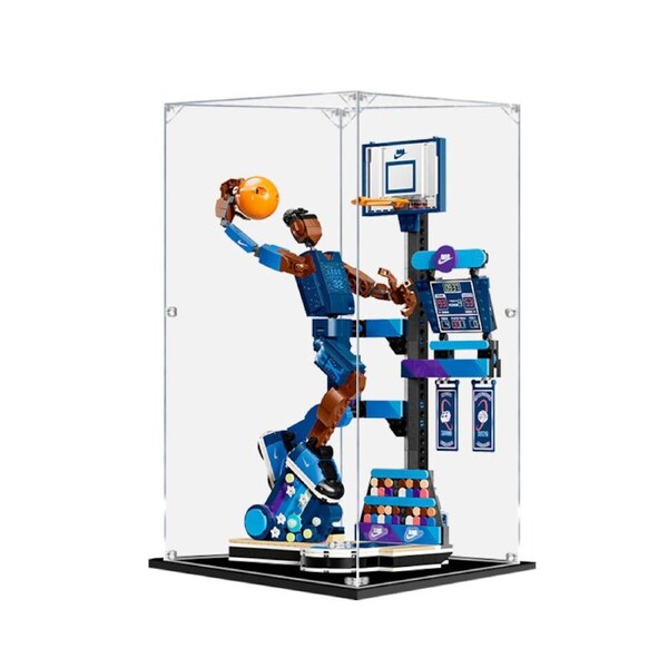 Acrylic Display Case for LEGO 43010 Nike Slam Dunk Figure Storage Box Dust Proof Glue Free