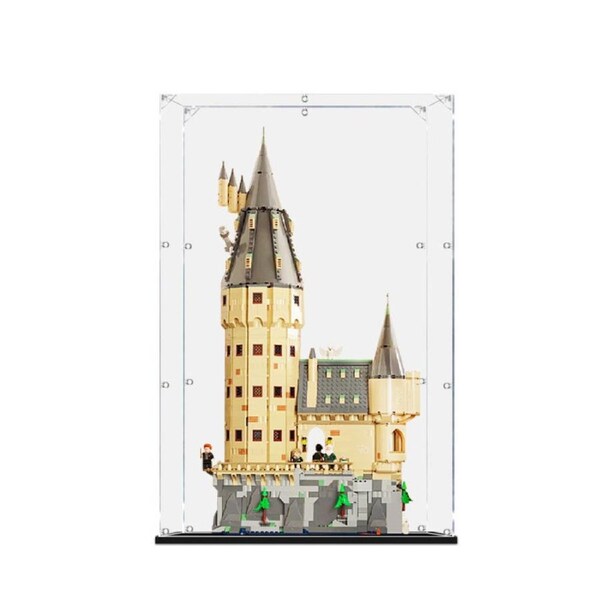 Acrylic Display Case for LEGO 76454 Harry Potter Hogwarts Castle The Main Tower Figure Storage Box Dust Proof Glue Free