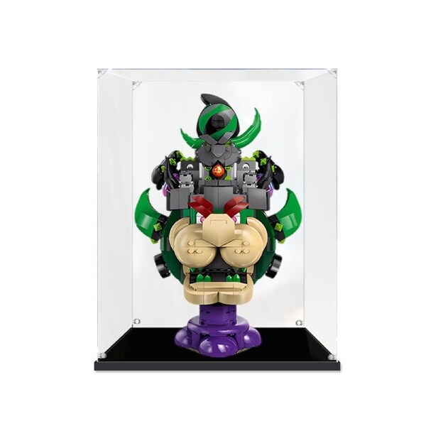 Acrylic Display Case for LEGO 72042 Super Mario Prince Florian & Castle Bowser Figure Storage Box Dust Proof Glue Free