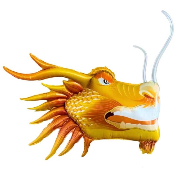 Jumbo Orange Dragon Head Foil Balloon