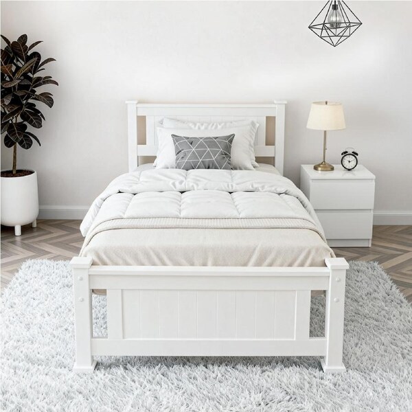 Artiss King Single Bed Frame and Bedside Table