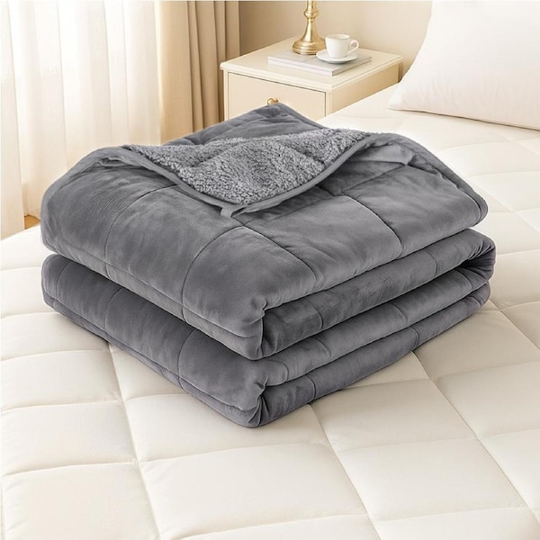 Giselle 5.5KG Weighted Blanket Adults Kid Anti Anxiety Gravity Blankets Sherpa Fleece