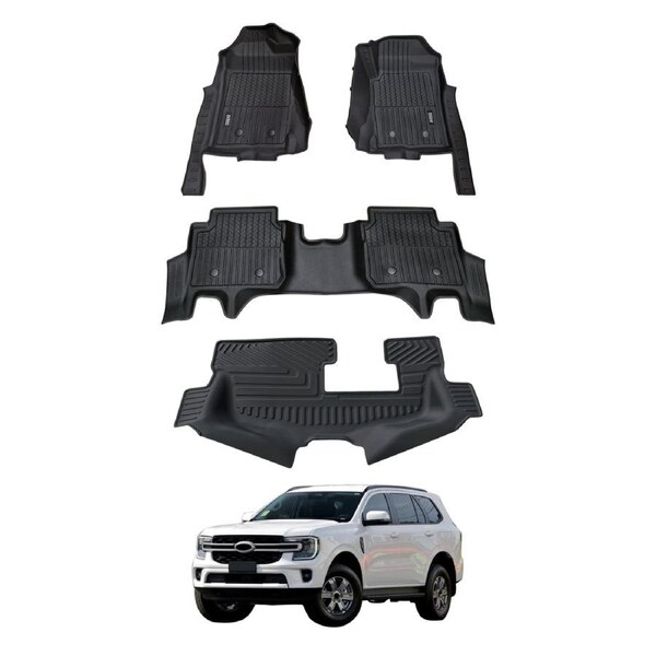 7D Injection 3 Rows Floor Mats for Ford Everest 2022-Onwards