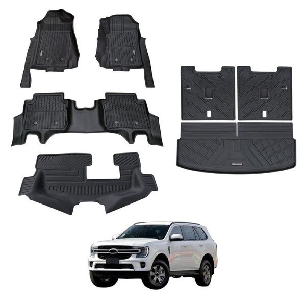 7D Injection Floor Mats Boot Liner for Ford Everest 2022-Onwards