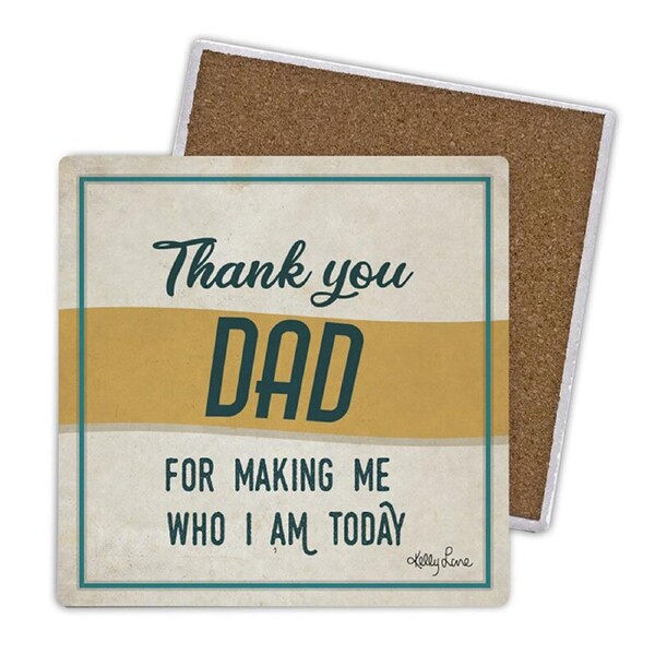 Kitchen Ceramic Coasters Fathers Day Thank You Dad Set 4