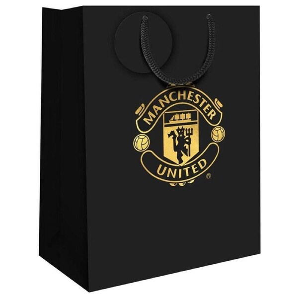 Manchester United FC Medium Black Gift Bag