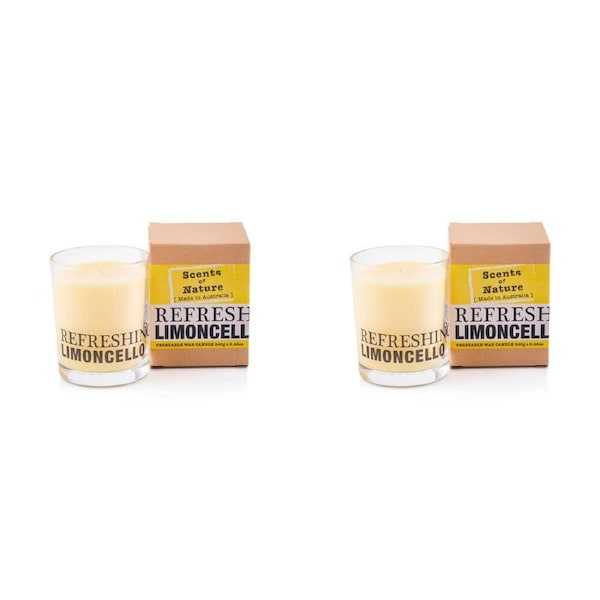 2PK Scents Of Nature Refreshing Limoncello Soy Candle Scented 240g