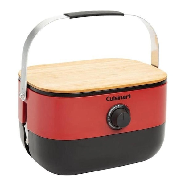Cuisinart Venture Portable Outdoor Gas BBQ - Modern Style Features Porcelain Enamelled Cast Iron Grates - Ideal for Camping/ Beach/ Parks -