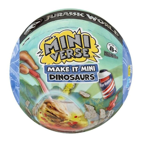 MGA's Miniverse Blind Ball: Make It Mini Jurassic World Dinosaurs (One Capsule)