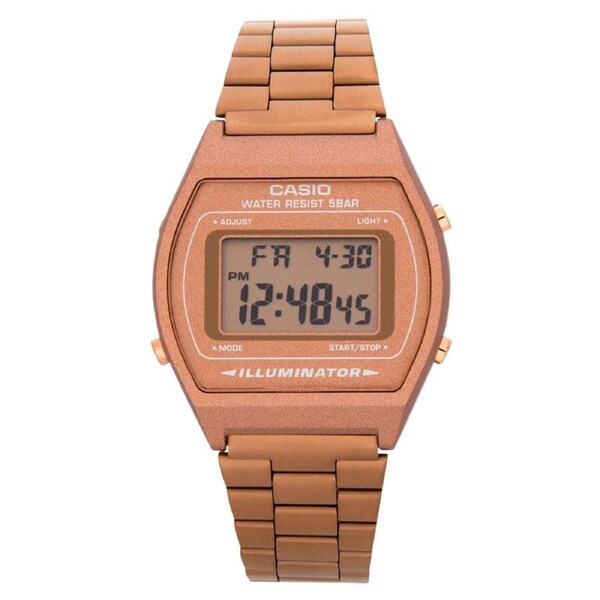 Casio Classic Rose Gold Steel Digital Unisex Watch - B640WC-5A