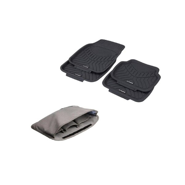 Kings Deep Dish Floor Mats (4 Pack) + Vehicle Dash & Fridge Organiser Organiser