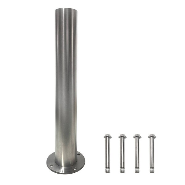 Parkero Stainless Steel Surface Mounted Bollard 90x 11.4cm Carpark Barrier Heavy-duty