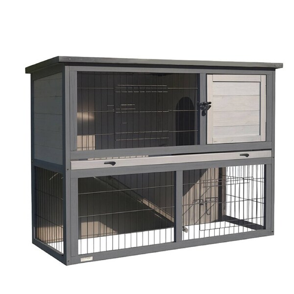 PawHub Large Wooden Chicken Hen Coop Rabbit Hutch Guinea Pig Cage