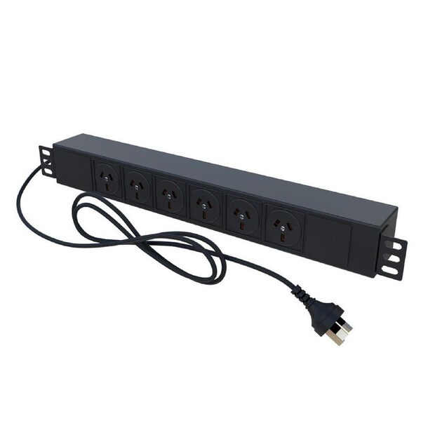 REDBACK RACKS SB-0806 Power Distribution Unit 6-Way Horizontal 10A