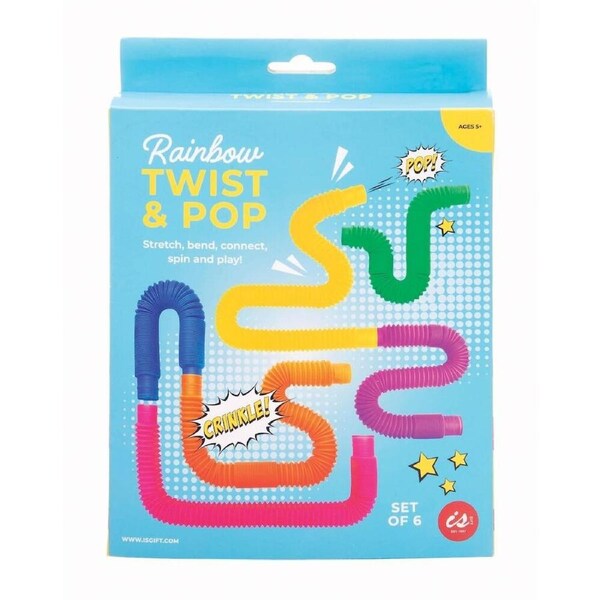 IS Gift Rainbow Twist Pop Tubes (Set of 6)