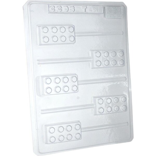 Block Pop Plastic Chocolate Moulds (1 Sheet)