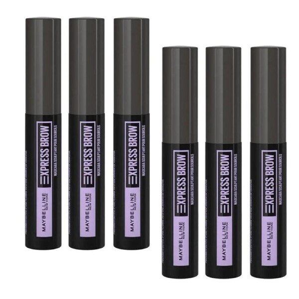 6x Maybelline Brow Fast Sculpt Eyebrow Mascara 06 Deep Brown