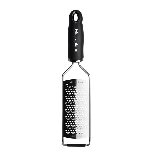 Microplane Gourmet Coarse Grater Black Stainless Steel 32cm Non Slip Handle