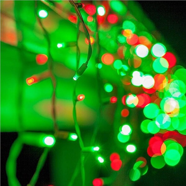 Icicle Lights GREEN/RED 4.8m