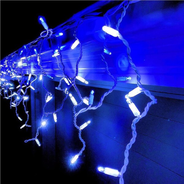 Icicle Lights BLUE/WHITE 4.8m Extendable