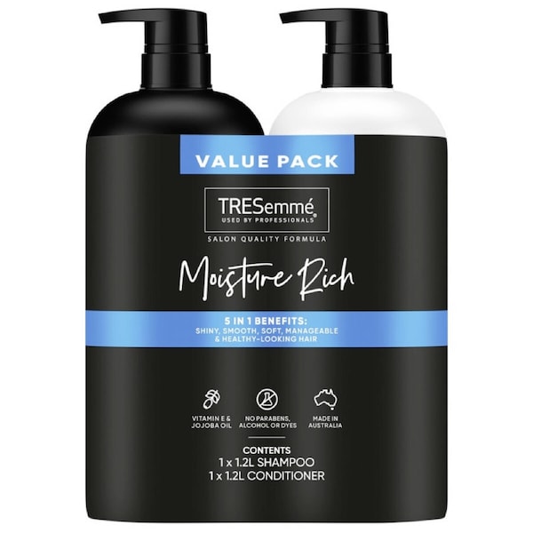 TRESemm? Moisture Rich Shampoo And Conditioner 2 x 1.2L