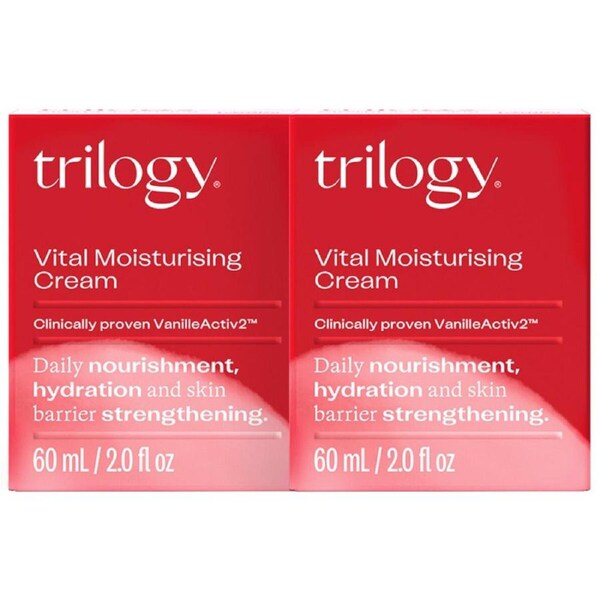 Trilogy Vital Moisturising Cream 2 x 60ml