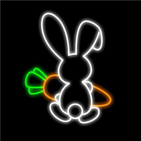 Backside Bunny Holding Carrot 88cm