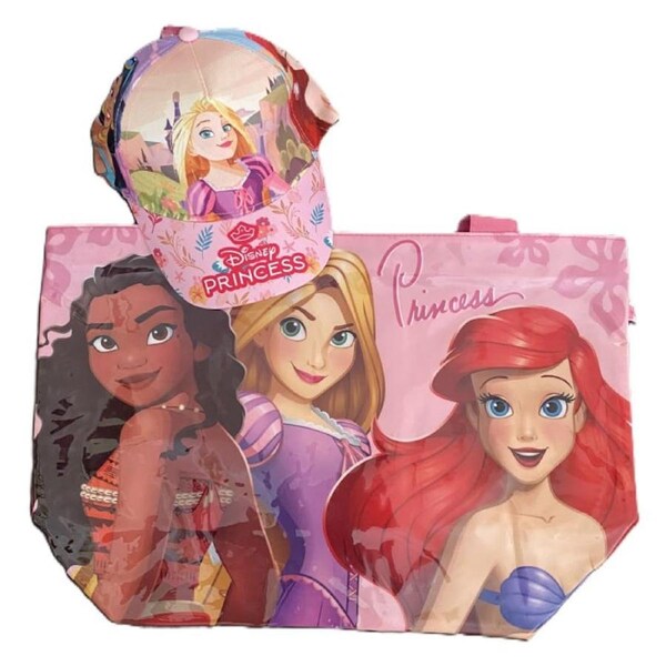 Disney Princess Unity Kids Swimming Beach Bag 48cm Plus Baseball Cap Bundle