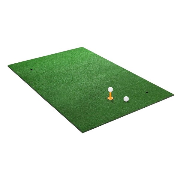 Golf Putter Mat Practice Putting Greens Hitting Training Aid Indoor Outdoor Swing Chipping Driving Trainer Exerciser Artificial Turf Rubber Tee Balls