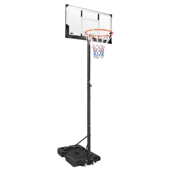 Portable Basketball Hoop System Adjustable Stand 1.1m-3.05m Backboard Net Ring Rim Pro Goal Childrens Kids Outdoor Indoor Game Activity Sports Exercise