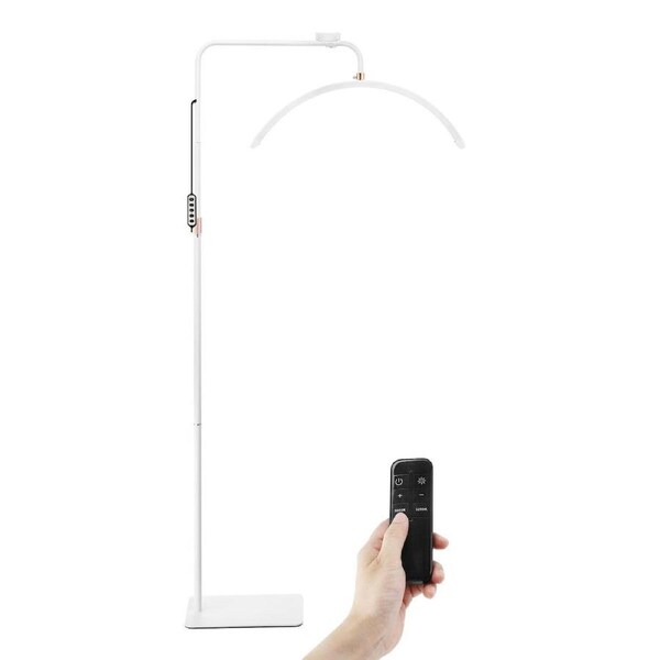 LED Light Beauty Floor Fill Lash Lamp Half Moon for Eyelash Extensions Tattoo Esthetician Nail Tech Art Salon Spa Facial Makeup Adjustable Brightness