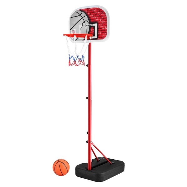 Portable Basketball Hoop Stand System 1.15-1.6m Adjustable Backboard Net Ring Rim Pro Goal Childrens Kids Outdoor Indoor Game Activity Sports Exercise