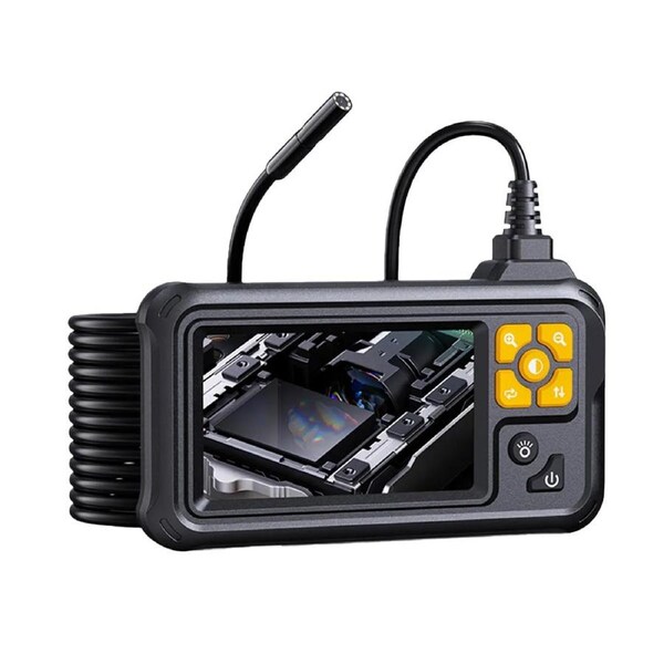 Endoscope Inspection Camera Snake Borescope Tools 8 LED Lights HD 1080P 4.3Inch IPS Screen USB Type-C Waterproof 2000mAh Power Dual Lens Plug and Play