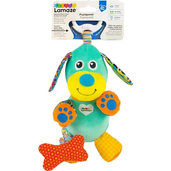 Lamaze Clip and Go Pupsqueak Plush