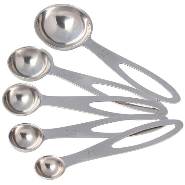 Cuisena Stainless Steel Measuring Spoons Set 5 Piece Durable Nesting Design
