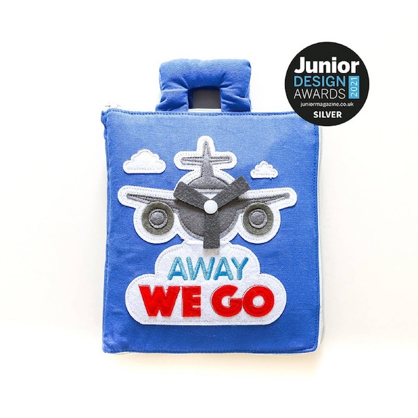 Curious Columbus Fabric Activity Book - Away We Go - Interactive Soft Travel Book