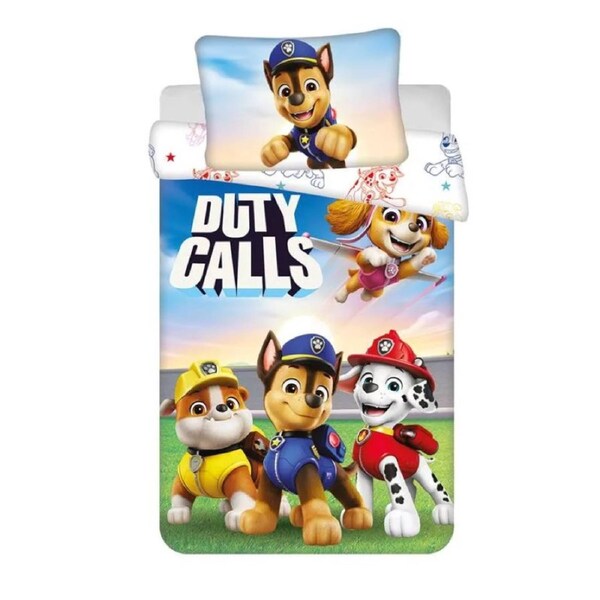 Paw Patrol Duty Calls Cotton Quilt Cover Set Toddler Bed Size