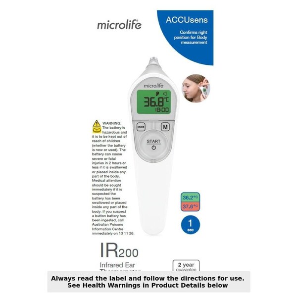 Microlife IR 200 Infrared Ear Thermometer