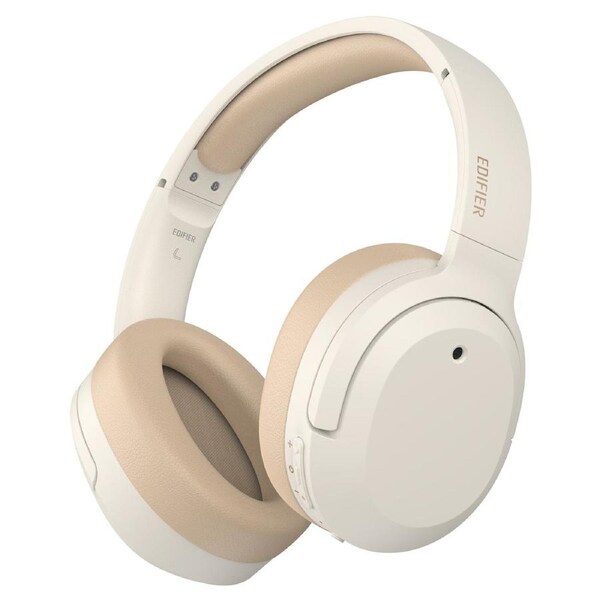 Edifier W820NB Plus Wireless Active Noise Cancelling Headphones, Ivory