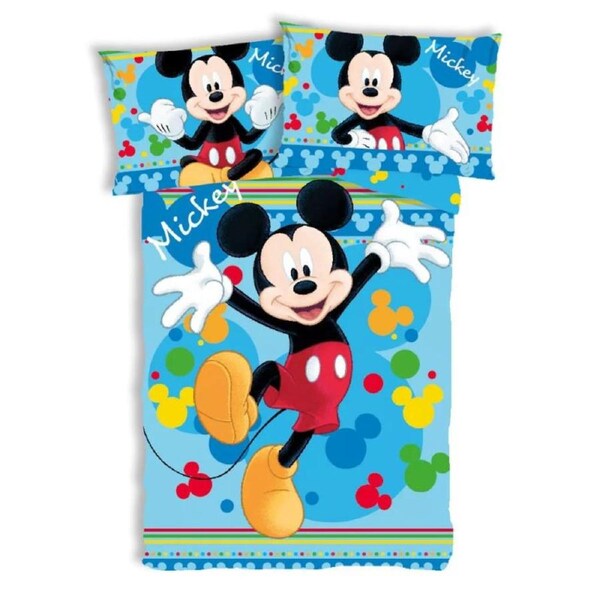 Disney Mickey Mouse Kids Cotton Quilt Cover Set Toddler Bed Size