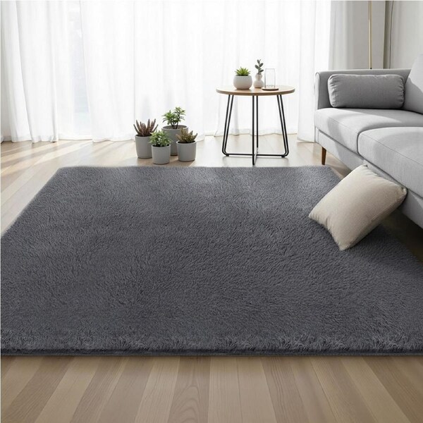 Artiss Floor Rug 200x230cm Large Non-Slip Shaggy Rug Living Room Bedroom Mat Grey