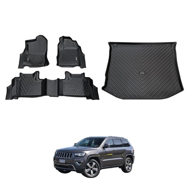 5D Car Floor Mats Boot Liner for Jeep Grand Cherokee WK Series 2010-2021