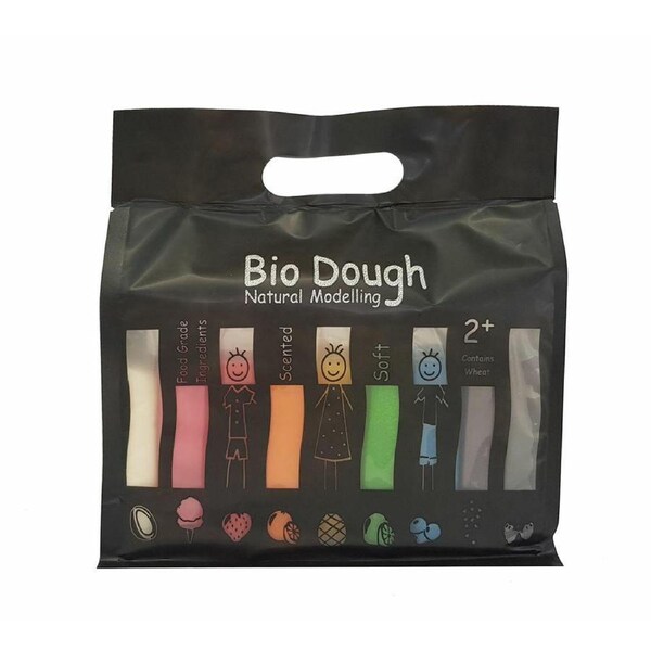Rainbow in a Bag - 9 Fun Colours and Scents - All Natural, Eco-Friendly, Kids Dough for Sensory Play - Bio DoUgh
