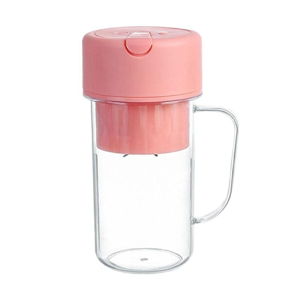 Mini Juicer Cup Extractor Ice Crusher Food Mixer Fruit Blender USB Pink