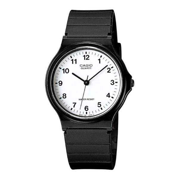 Casio MQ-24-7B Mens Analogue Watch Black Resin Band White Dial Classic Style